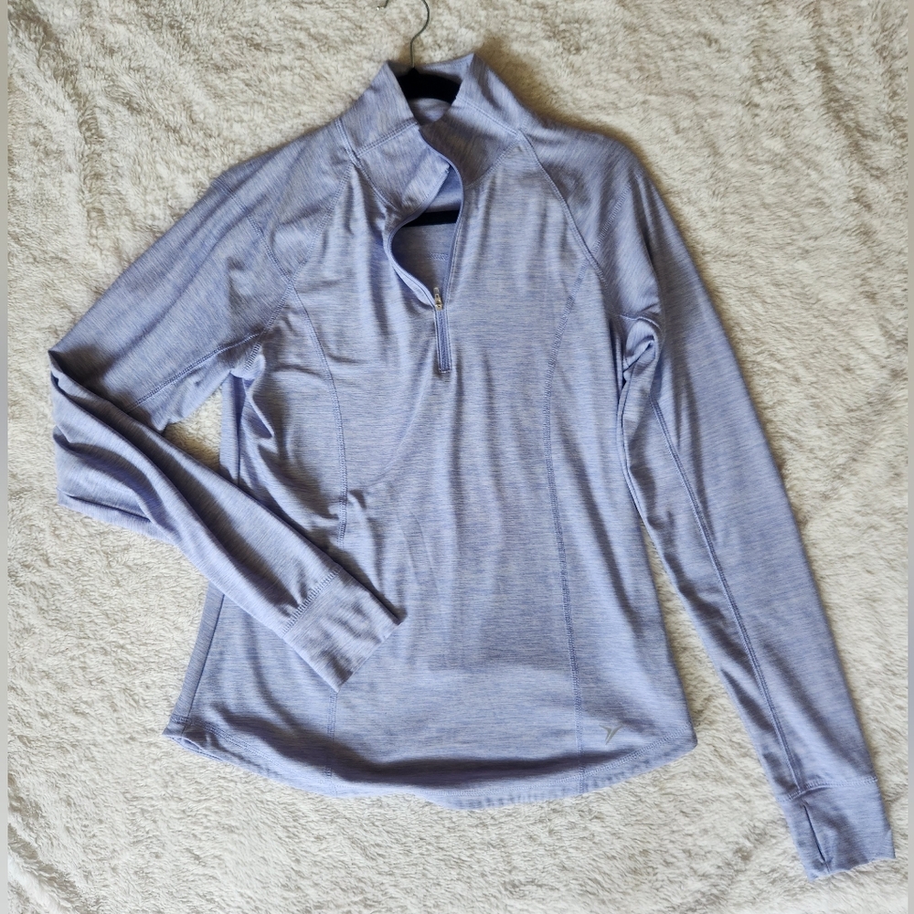 Old Navy Light Blue / Purple Quarter-Zip Top